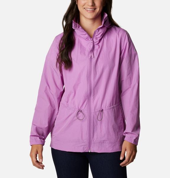 Columbia Wild Willow Windbreaker Pink For Women's NZ40928 New Zealand